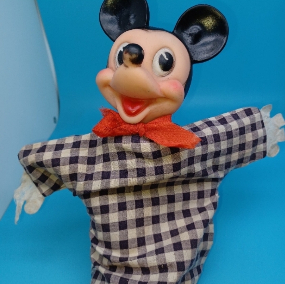 1950s Rare GUND Mickey Mouse Hand Puppet Walt Disney Productiions